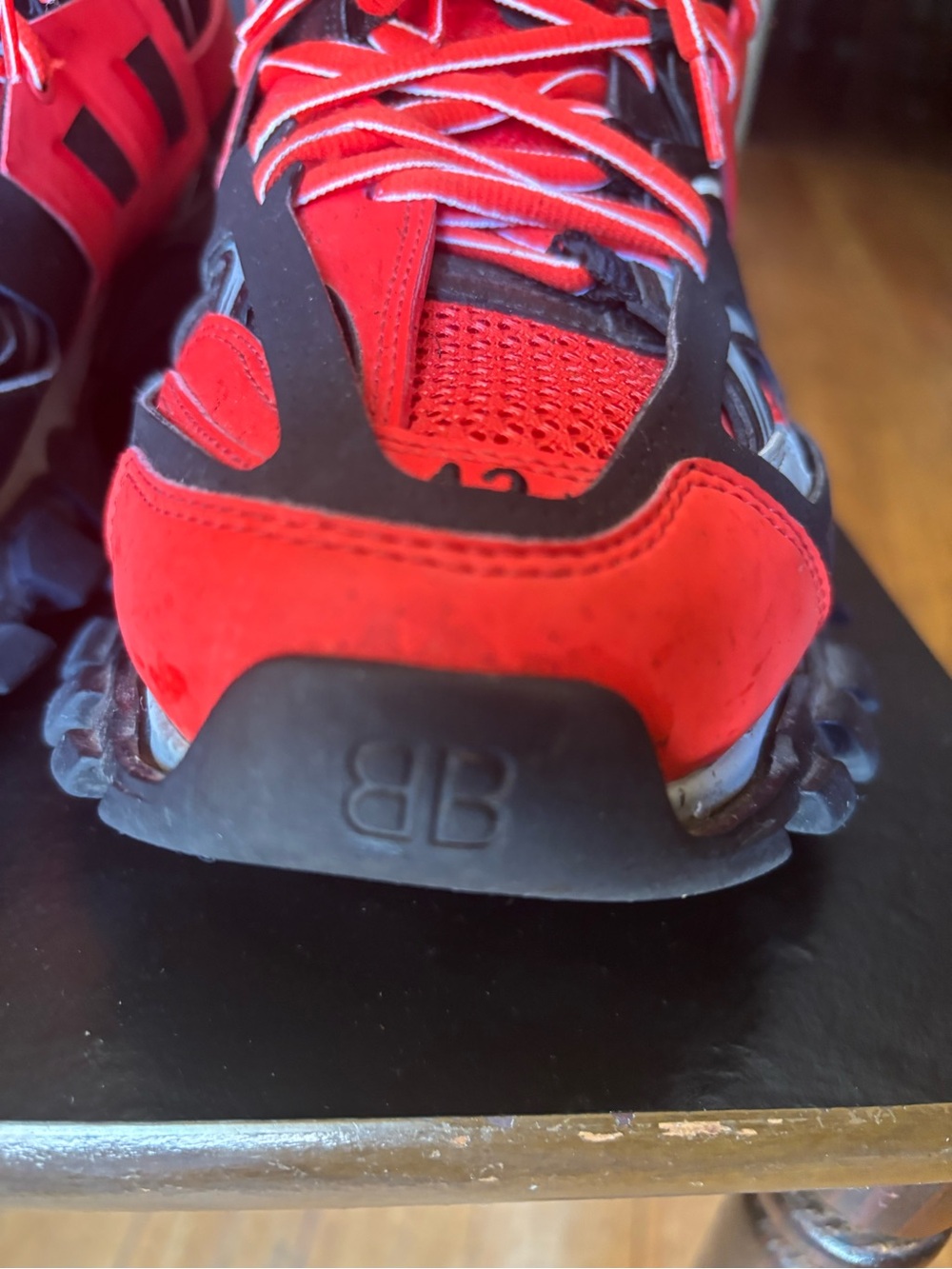 Balenciaga Track Sneakers Red/Black Size 42 (US 9) - Worn Once - Picture 8 of 11